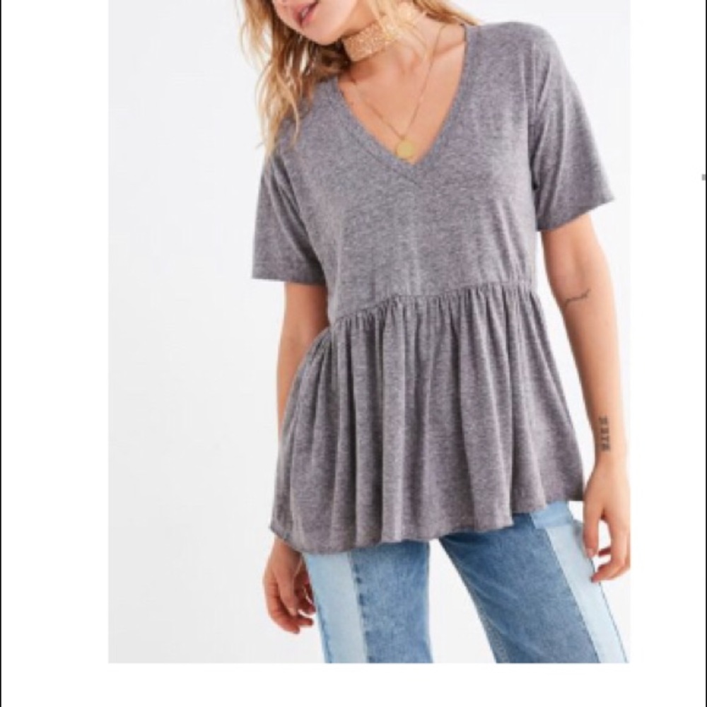 Truly Madly Deeply V neck babydoll tee